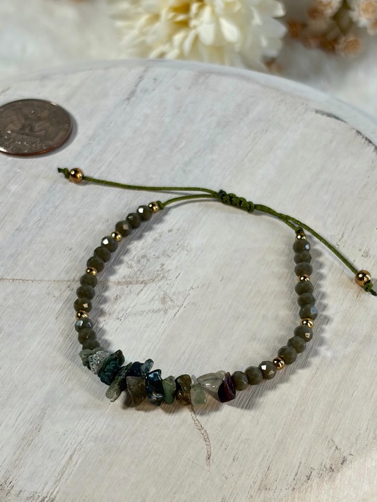 ❀ Jewelry - Indian Agate Beaded Bracelet